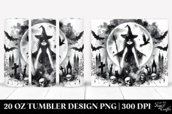 Gothic Witch Washed Watercolor Tumbler Product Image 1