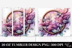 Abstract Pastel Wooden Stained Tumbler Product Image 1