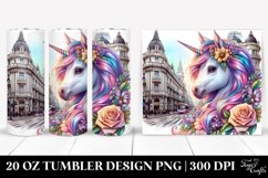 Colorful Baby Unicorn in Buenos Aires Street. 20 Oz Tumbler Product Image 1