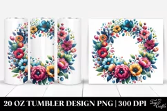 Colorful Seal Floral Frame | 20 Oz Tumbler Product Image 1