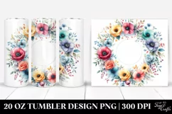 Colorful Seal Floral Frame | 20 Oz Tumbler Product Image 1