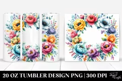 Colorful Seal Floral Frame | 20 Oz Tumbler Product Image 1