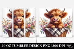 Highland Cow Basket | 20 Oz Tumbler Product Image 1