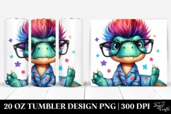 Dinosaur in Pijamas, Vibrant 20 Oz Tumbler Product Image 1