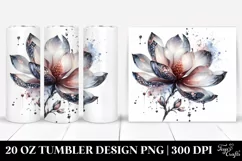 Watercolor Splash Flower Tumbler Product Image 1