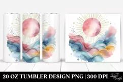 Colorful Abstract Pastel Sun | 20 Oz Tumbler Product Image 1