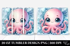Cute Baby Octopus with Big Eyes, High-Quality 20 Oz Tumbler Product Image 1