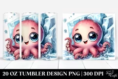 Cute Baby Octopus with Big Eyes, High-Quality 20 Oz Tumbler Product Image 1