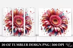 Watercolor Splash Flower Tumbler Product Image 1