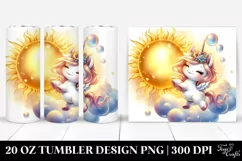 Bubble Twirling Unicorn | 20 Oz Tumbler Product Image 1