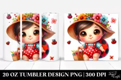 Cute Baby Ladybug Dressed for Summer | 20 Oz Tumbler Product Image 1