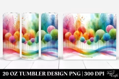 Colorful Pastel Rainbow Trees | 20 Oz Tumbler Product Image 1