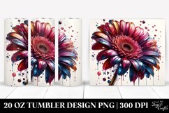 Gerbera Watercolor Splash | 20 oz Tumbler Product Image 1