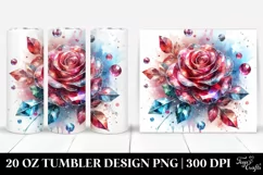 Watercolor Splash Flower Tumbler Product Image 1