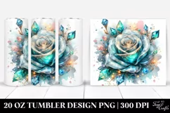 Watercolor Splash Flower Tumbler Product Image 1