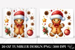 Cute Gingerbread with Ornaments, High-Quality 20 Oz Tumbler Product Image 1
