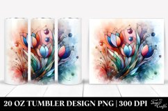 Tulip Stained Watercolor Splash | 20 oz Tumbler Product Image 1