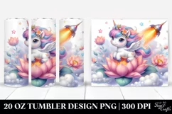 Riding on a Comet Unicorn | 20 Oz Tumbler Product Image 1
