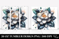 Watercolor Splash Gardenia Tumbler Product Image 1