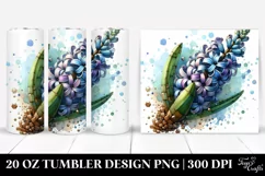 Detailed Stained Hyacinth | 20 Oz Tumbler Product Image 1