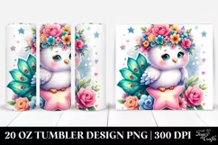 Cute Peacock Flower Crown | 20 oz Tumbler Product Image 1