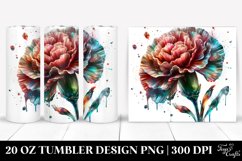Watercolor Splash Carnation Tumbler Product Image 1