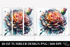 Watercolor Splash Carnation Tumbler Product Image 1