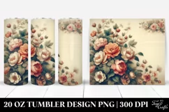 Floral Vintage Postcard Tumbler Product Image 1