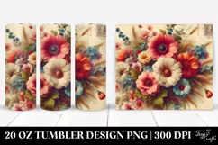 Floral Vintage Postcard Tumbler Product Image 1
