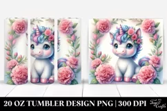 cute Baby Unicorn Carnation | 20 oz Tumbler Product Image 1