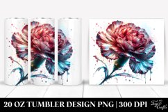 Watercolor Splash Carnation Tumbler Product Image 1