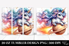 Watercolor Comet Riding Unicorn | 20 Oz Tumbler Product Image 1