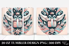 Colorful Gift Box with Wings Clipart, High-Quality 20 Oz Product Image 1