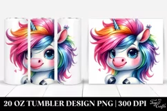 Vibrant Funny Baby Unicorn Clipart Product Image 1