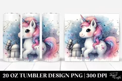 Watercolor Baby Unicorn Celestial Observatory | 20 Oz Product Image 1