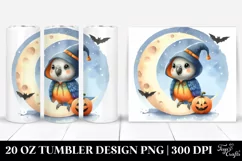 Cute Baby Parrot on the Moon for Halloween Product Image 1