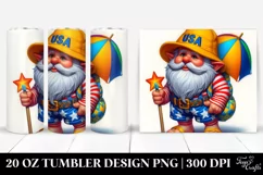 Digital Painting Gnome Beach Wear Yellow Hat | 20 oz Tumbler Product Image 1
