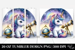 Watercolor Baby Unicorn Celestial Observatory | 20 Oz Product Image 1