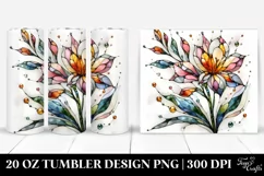 Abstract Stained Freesia | 20 Oz Tumbler Product Image 1