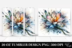 Abstract Stained Freesia | 20 Oz Tumbler Product Image 1