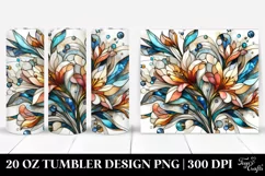 Abstract Stained Freesia Marble Metallic | 20 Oz Tumbler Product Image 1