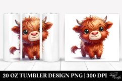 Funny Highland Cow Watercolor Tumbler | 20 oz Tumbler Product Image 1