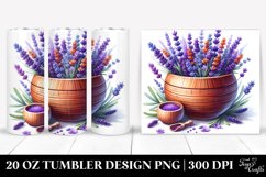 Vibrant Colorful Wooden Recipient Filed Lavender Tumbler Product Image 1