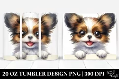 Enthusiastic Baby Papillon | 20 Oz Tumbler Product Image 1