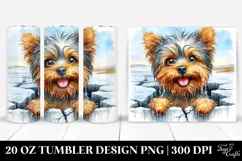 Wet Crazy Yorkshire Terrier | 20 Oz Tumbler Product Image 1