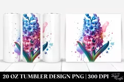 Shiny Hyacinth Shiny Watercolor Tumbler Product Image 1