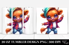 Vibrant Baby Highlandcow Tumbler Product Image 1
