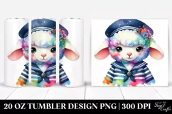 Colorful Lamb Sailor Suit | 20 Oz Tumbler Product Image 1