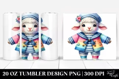 Colorful Lamb Sailor Suit | 20 Oz Tumbler Product Image 1