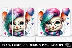 Cute Baby Mouse with Flower 20 Oz Tumbler Product Image 1